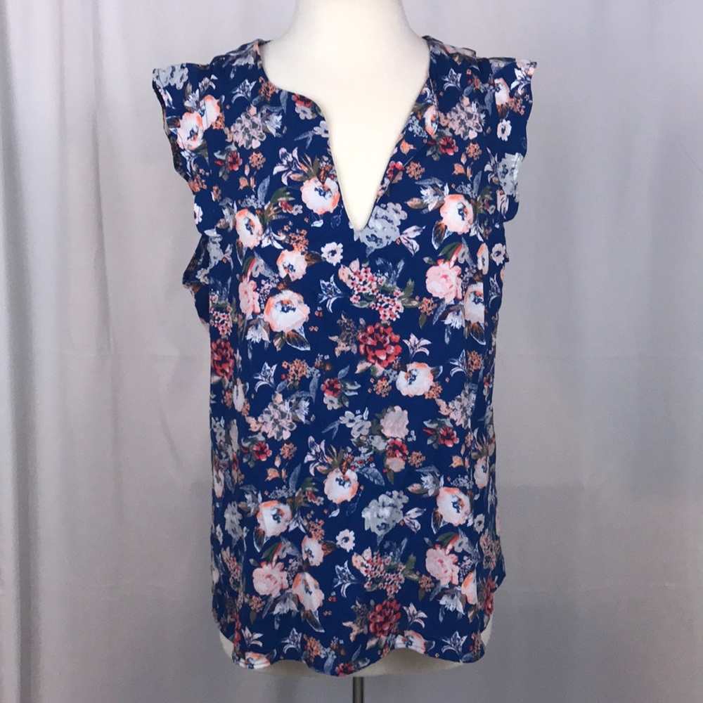 41 Hawthorn Blue Floral Blouse